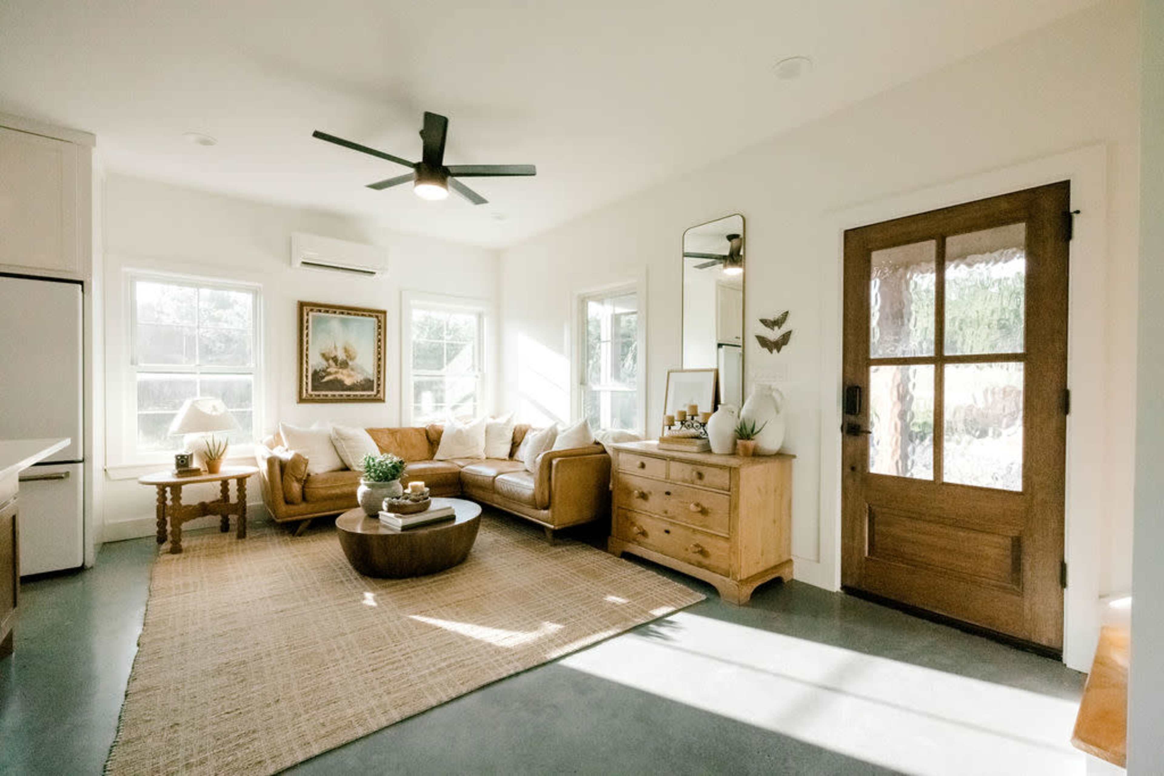 White Natural Lightfilled Farmhouse and Greenhouse Image in , Kendalia, TX