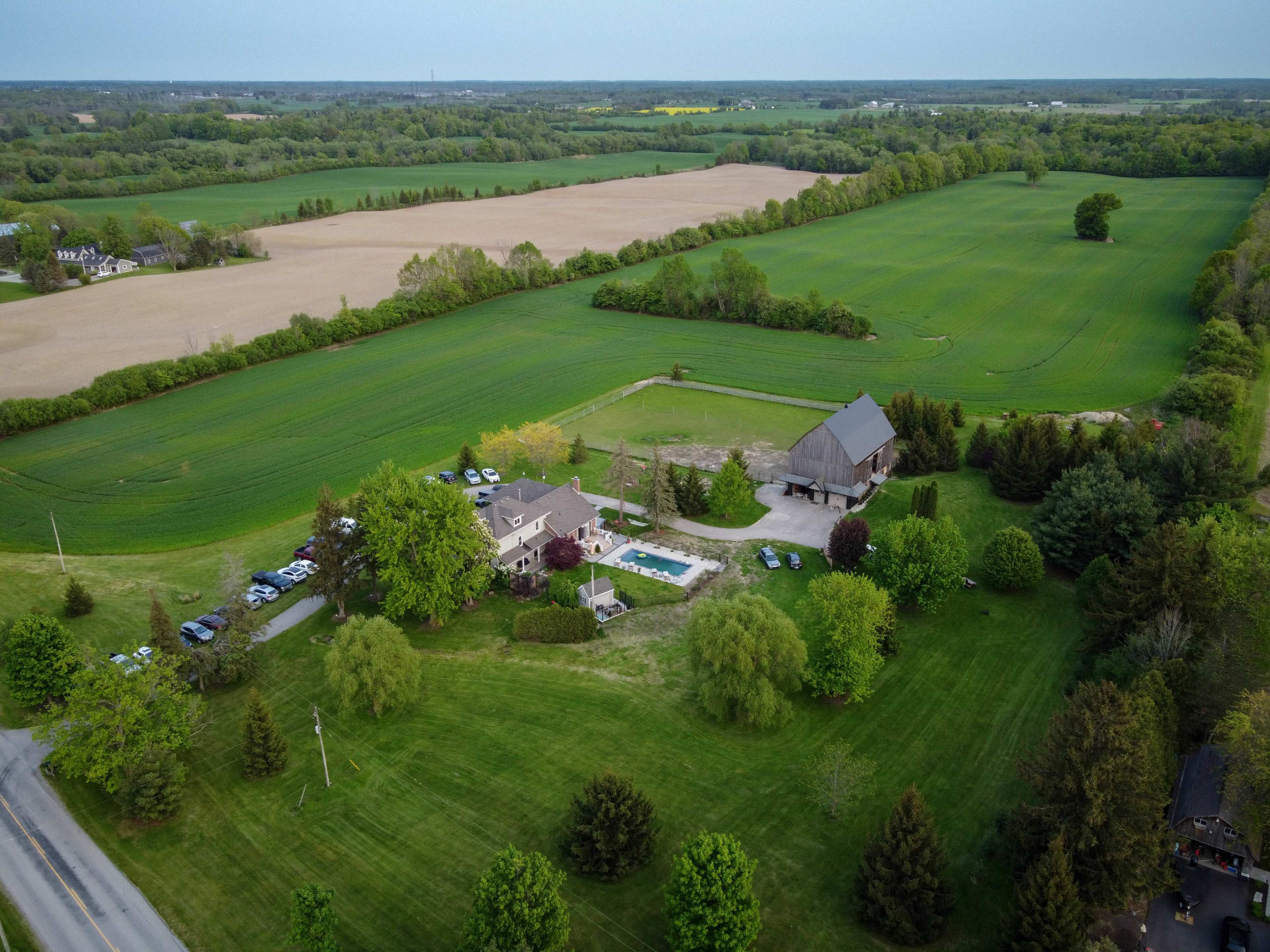 Hobby farm with large historic barn with rustic studio space and a cozy country cabin. Image in Brant, Caledonia, ON
