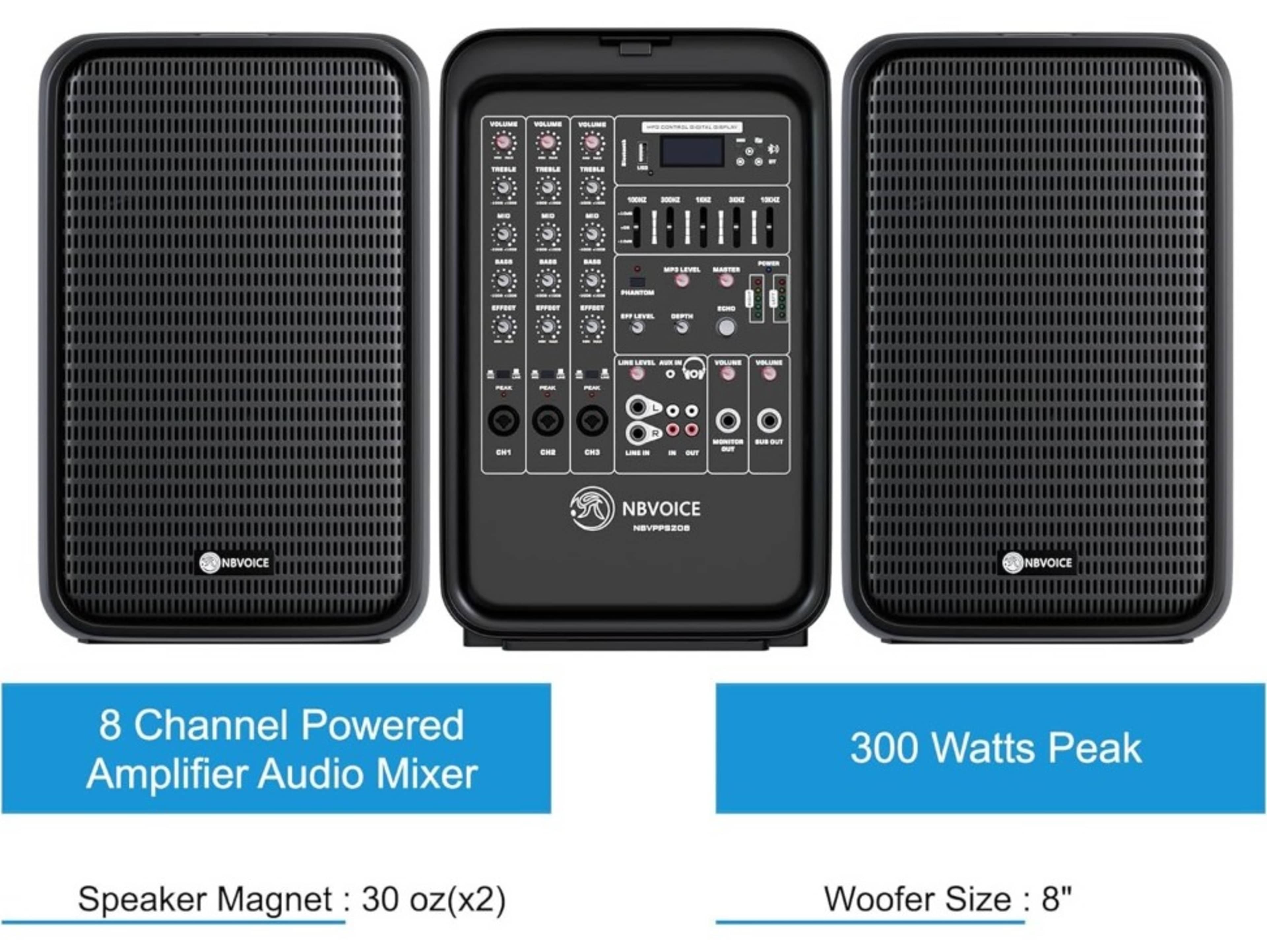 2 Bluetooth Speakers and to 2 mics