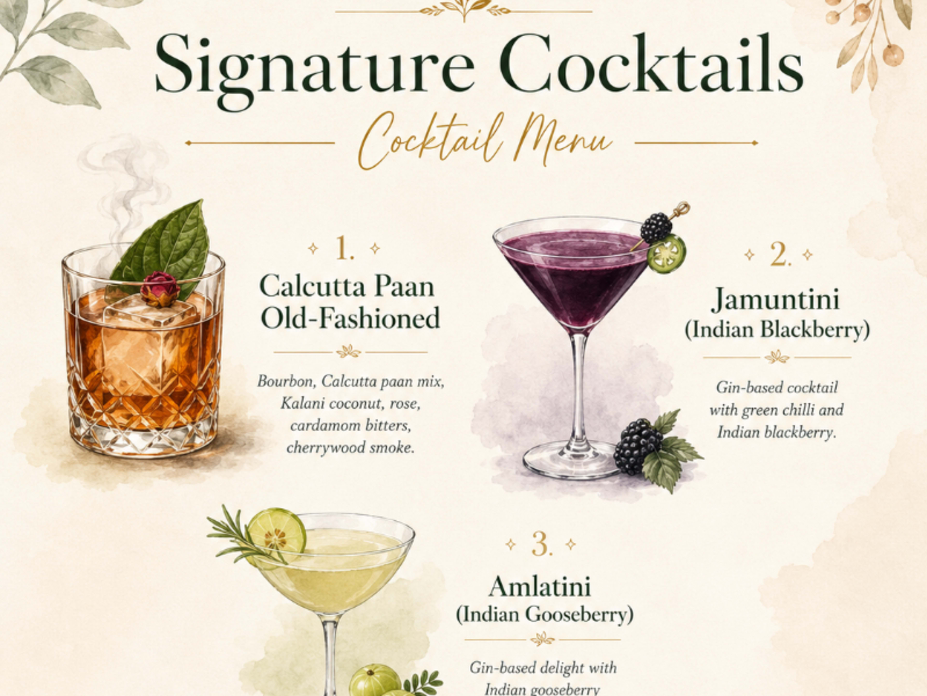 Cocktail Menu