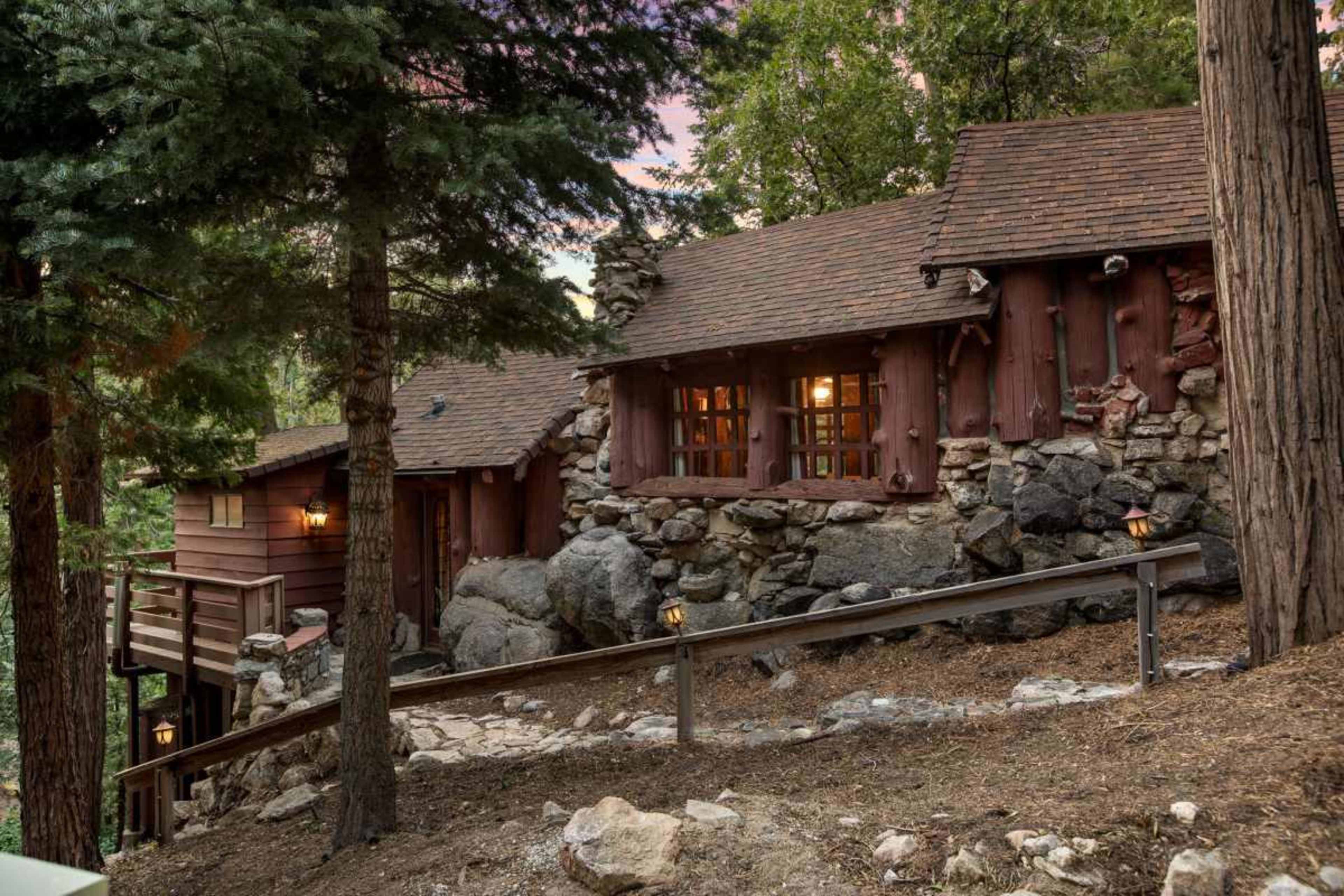 Rustic, Unique and Historic Log Cabin with Boulder + Rock Walls Image in Twin Peaks, Twin Peaks, CA