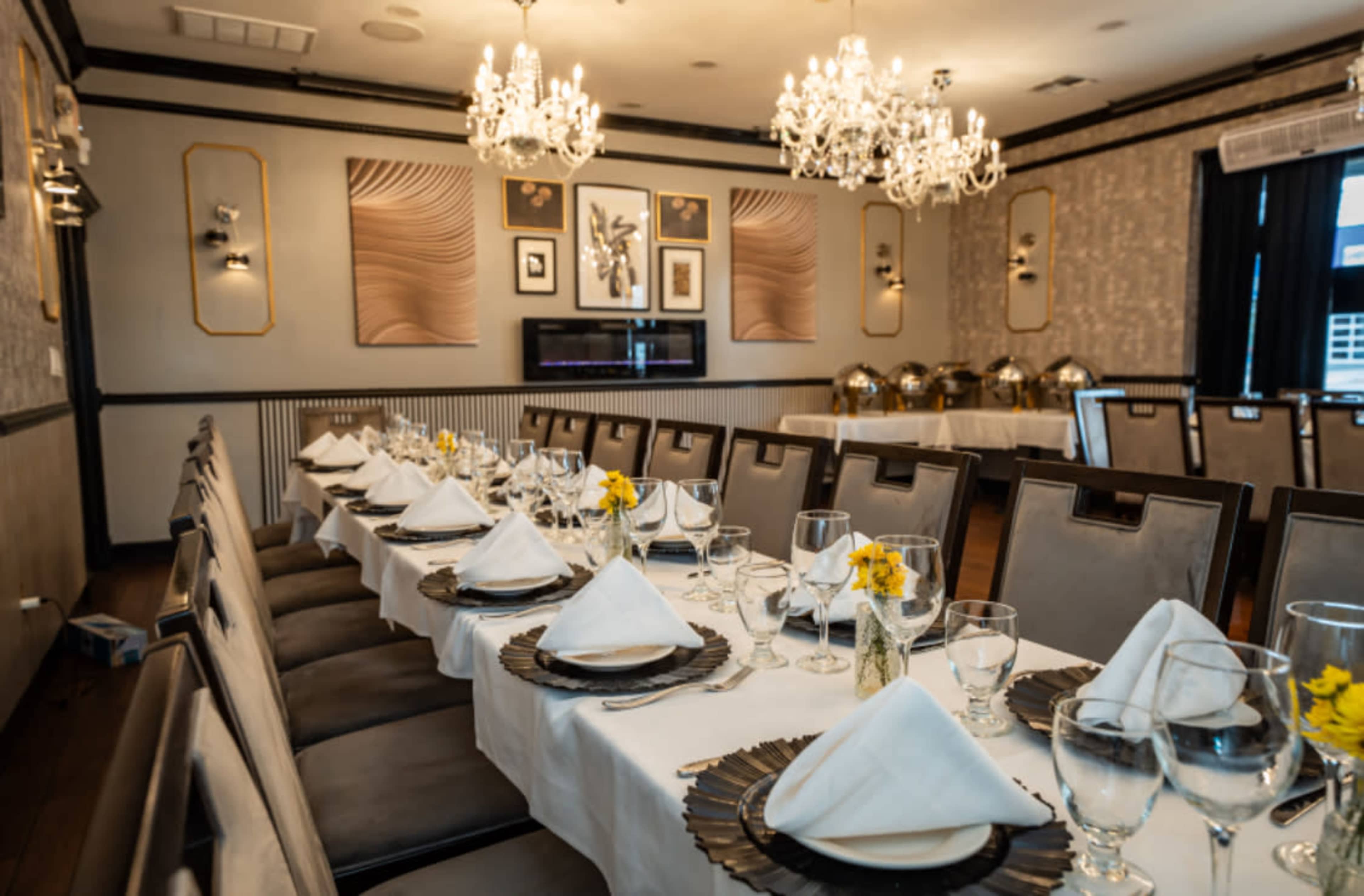 Upscale and modern private room in restaurant for intimate celebrations Image in Roselle Park, Roselle Park, NJ