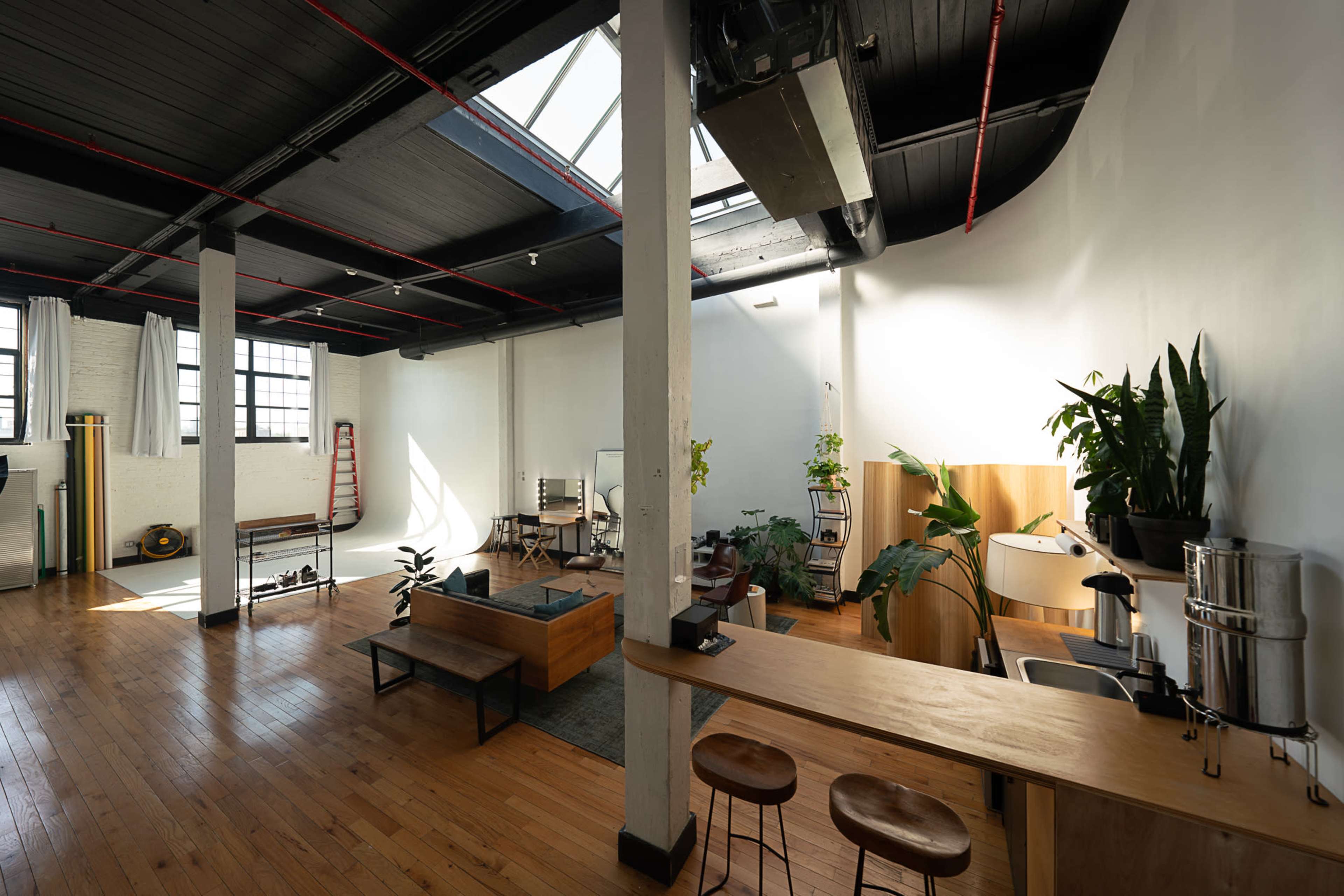New York Style Photo/Video Natural Light Studio with Skylight & Cyclorama Image in Bushwick, Brooklyn, NY