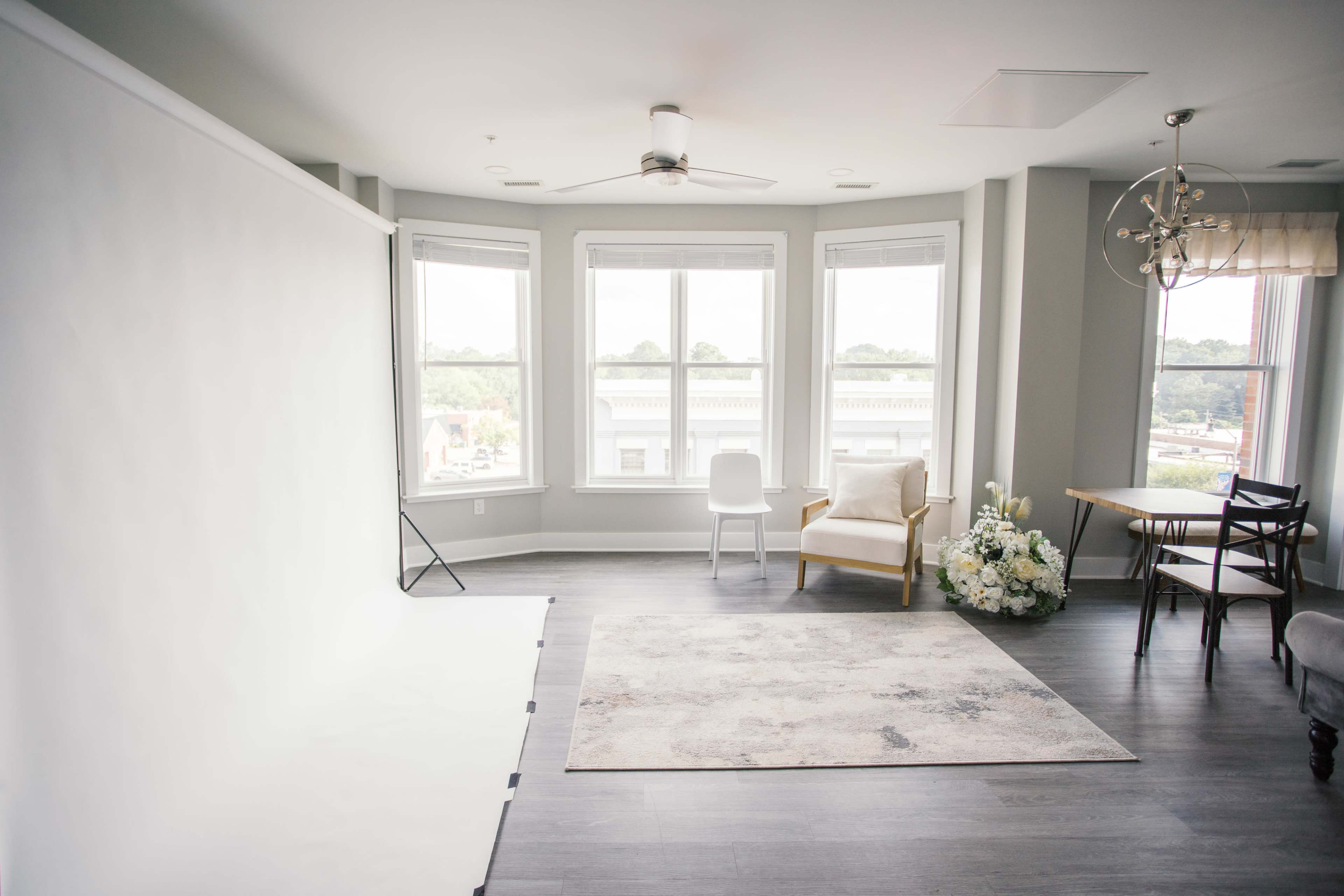 Modern Natural Light Photo, Video & Content Studio with Downtown Views Image in Fuquay-Varina, Fuquay Varina, NC