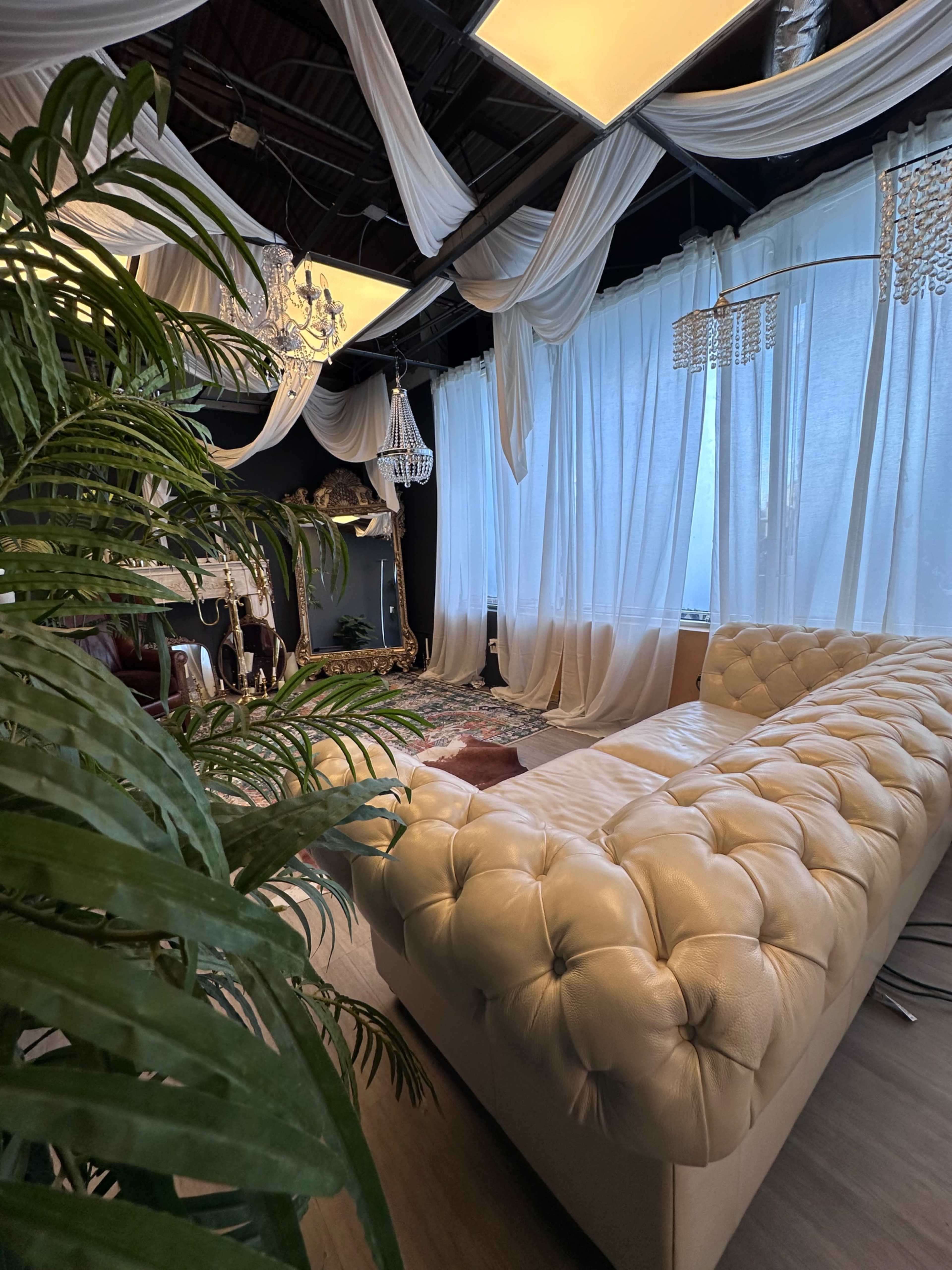 Chicago Editorial Content Studio with Pink fur Set, Glam Room & Pop Art Lounge Image in Edison Park, Chicago, IL