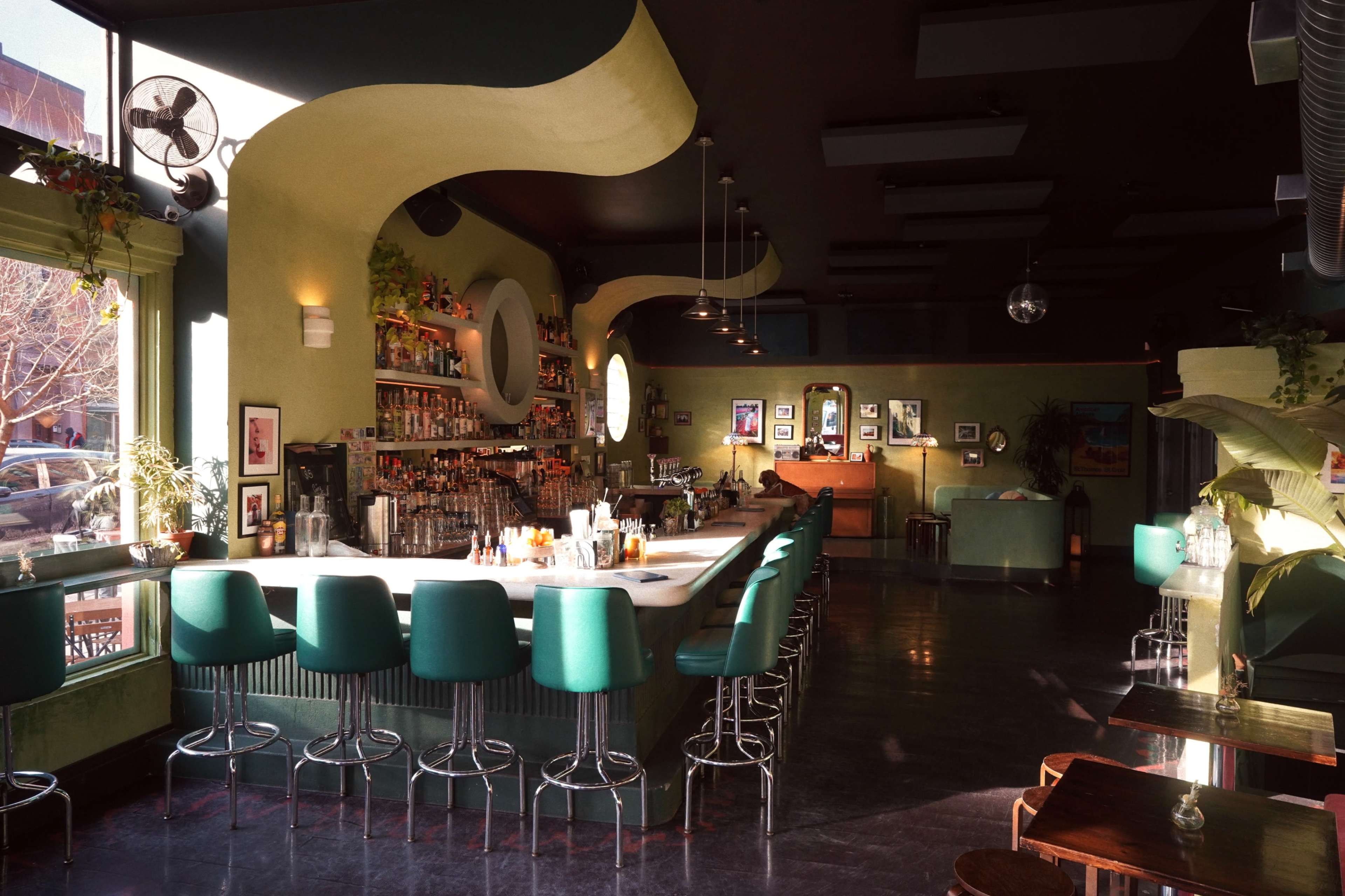 Tropical Art Deco Cocktail Bar Image in Clinton Hill, Brooklyn, NY