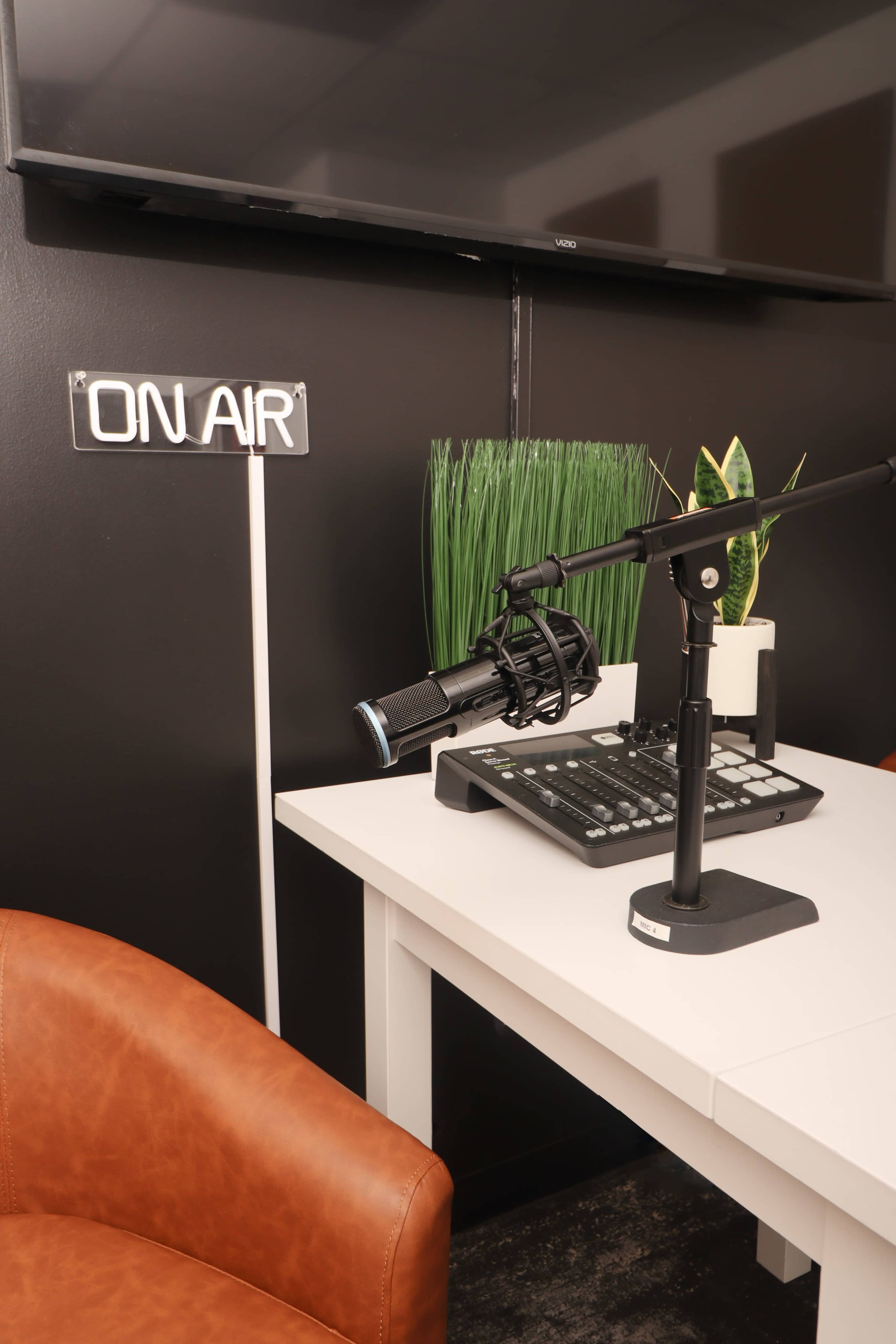 Clean, Minimal Podcast Studio for Audio & Video Image in Norfolk, Norfolk, VA