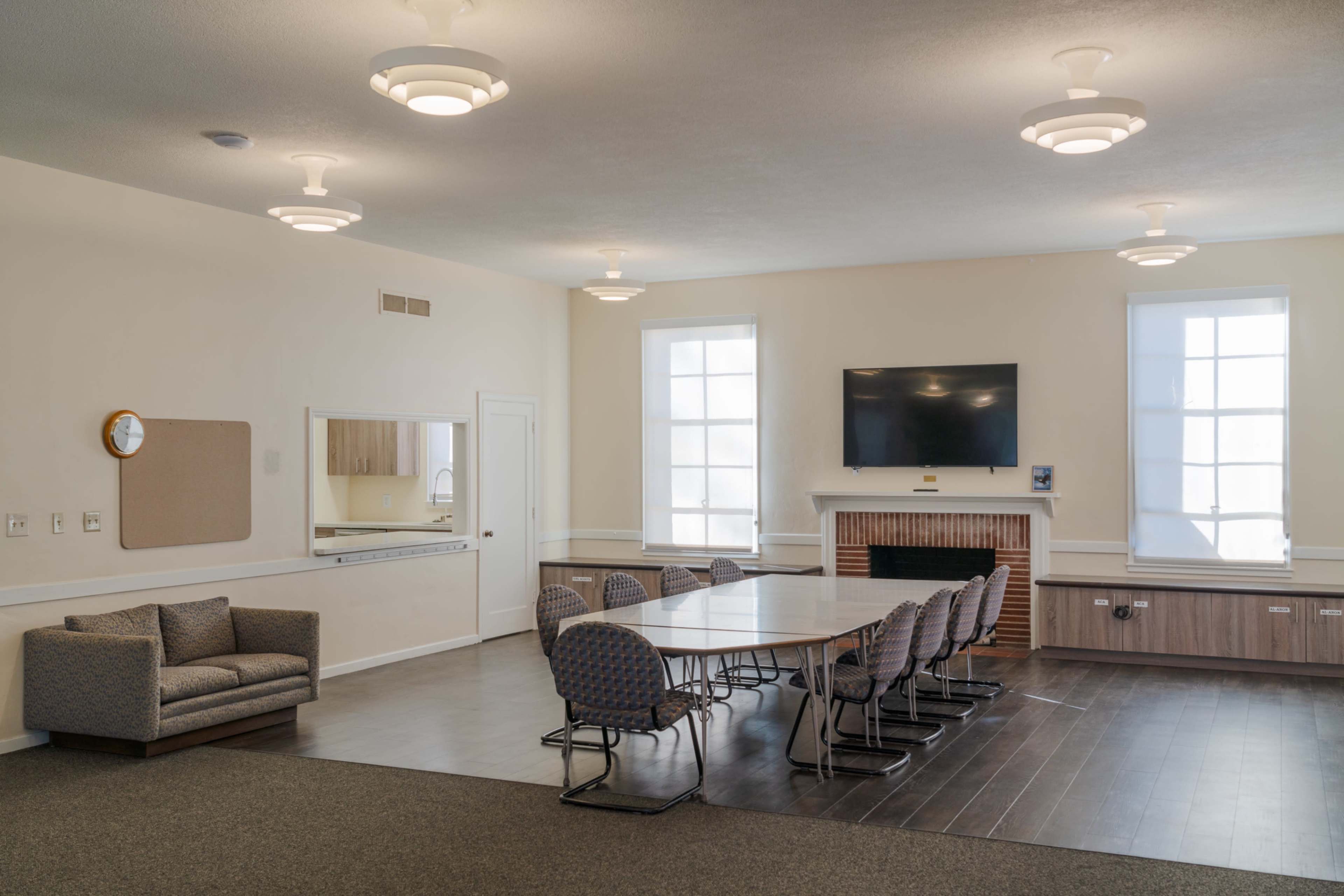 Community Room: Large Multi-Purpose Meeting, Classroom, Event, and Performance Space with Small Kitchen Image in North Central, San Mateo, CA