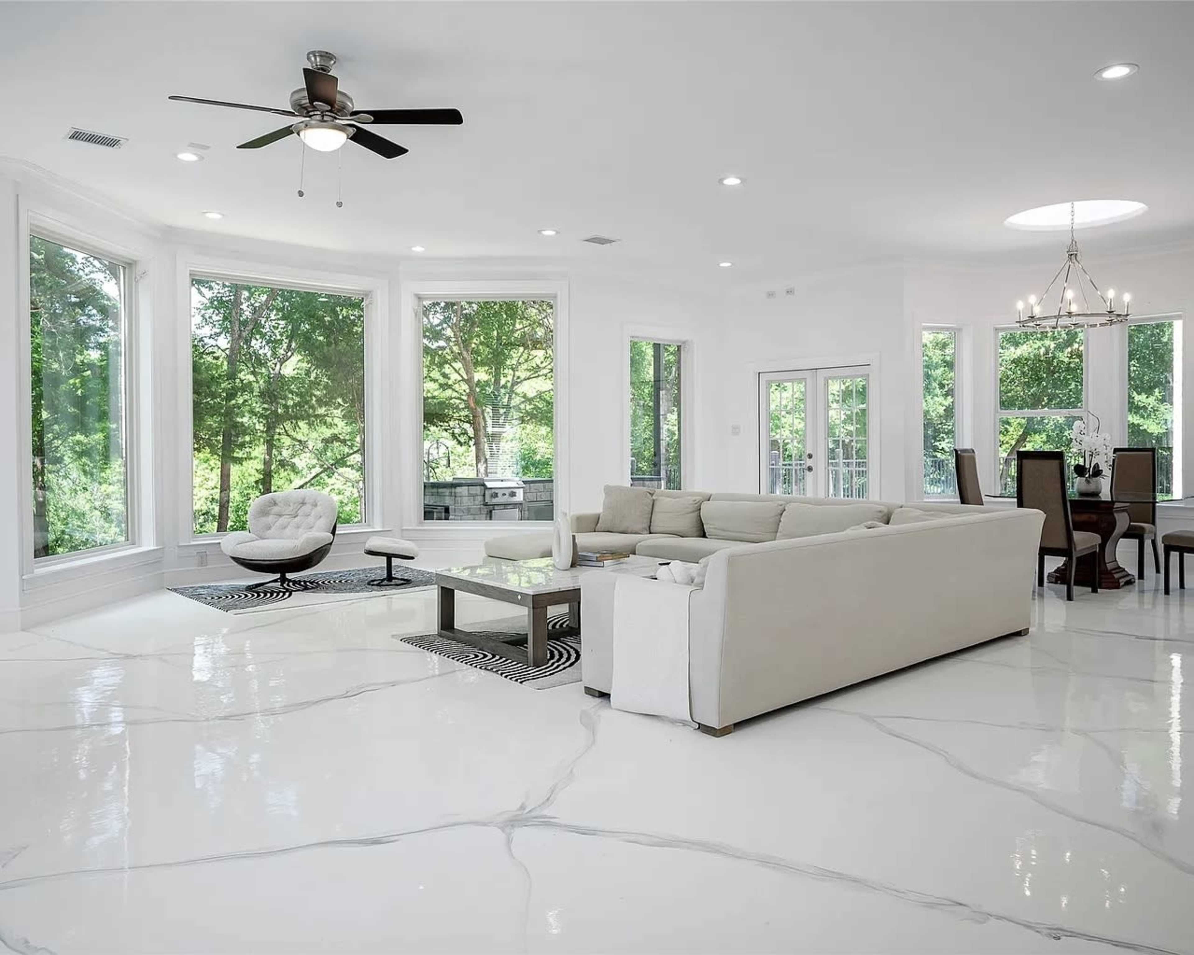 Modern Kitchen + Dining Space in Dallas Mansion Image in Cedar Hill, Cedar hill, TX