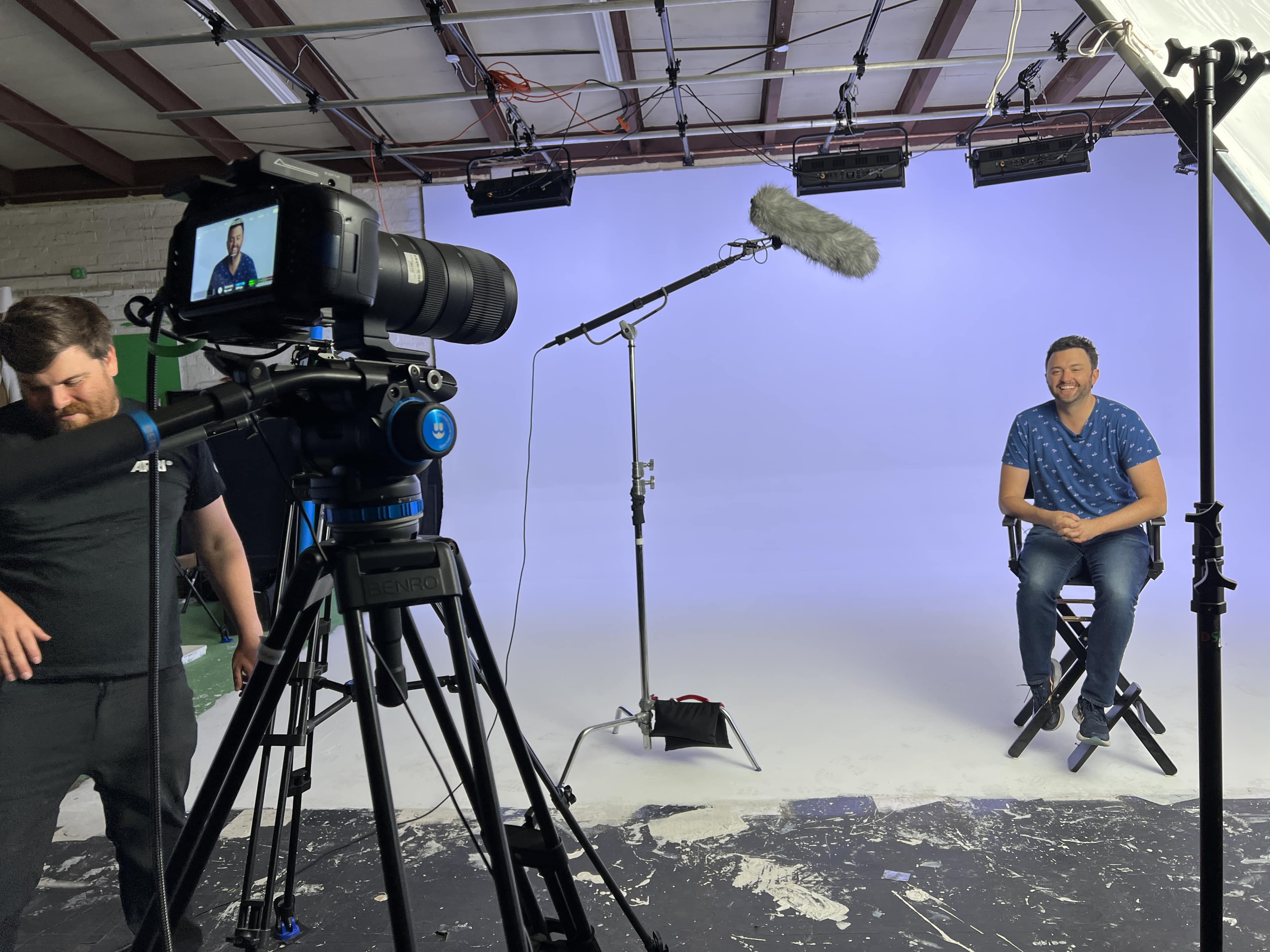 Interview film shoot