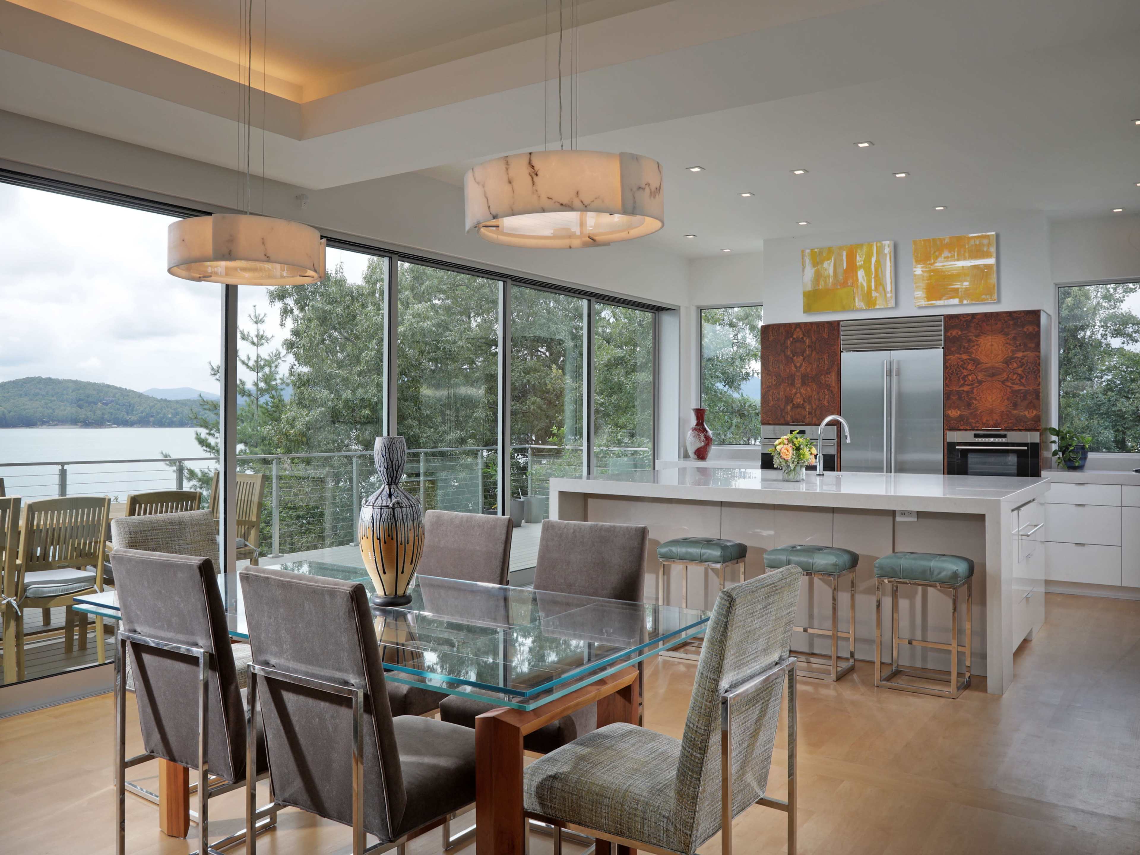 La Bonne Vie, a modern home on Lake Blue Ridge with small vineyard Image in , Morganton, GA