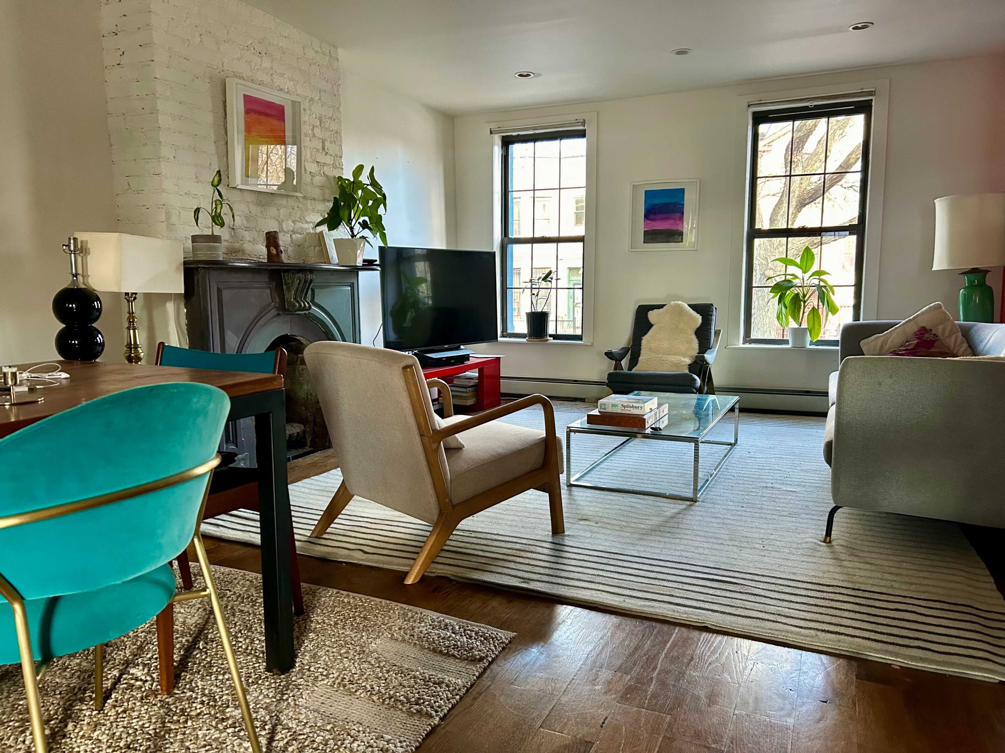 Brooklyn House with fireplaces, exposed brick, and rooftop garden Image in Bedford-Stuyvesant, Brooklyn, NY