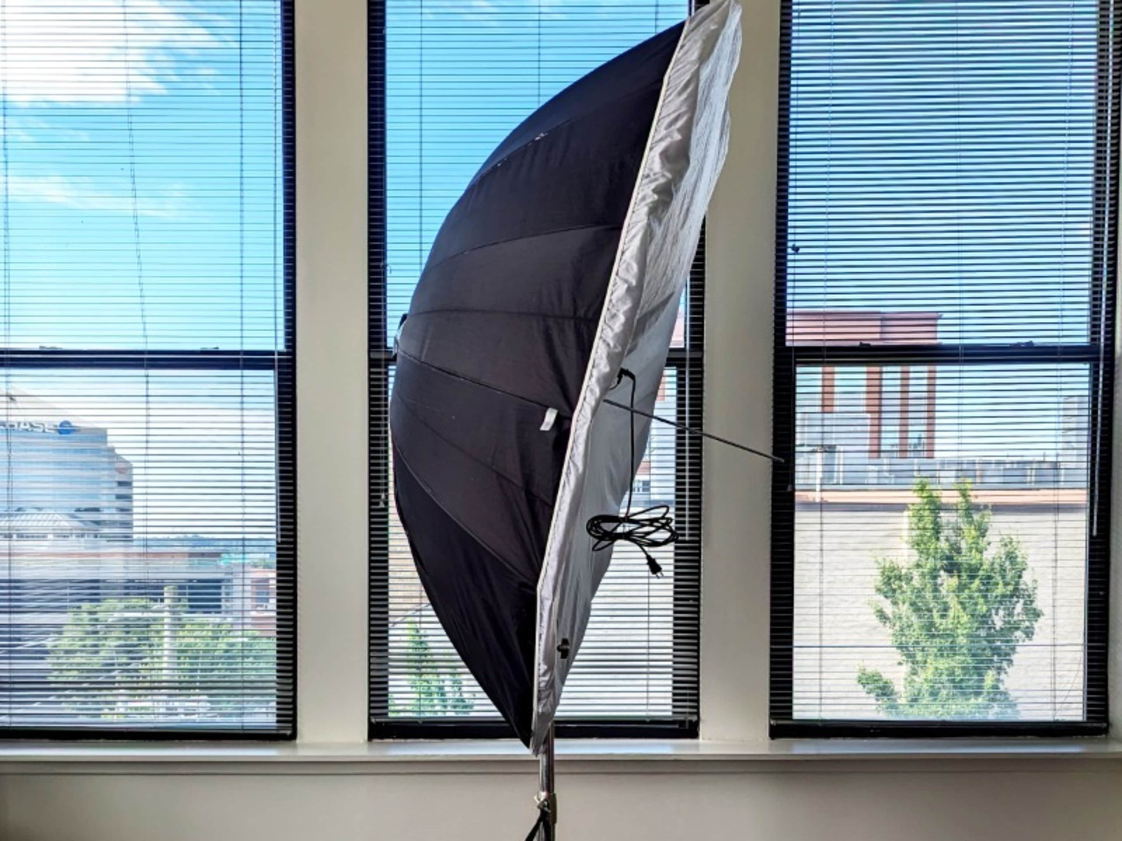 SK400 II flash with 5' Studio umbrella w/diffuser