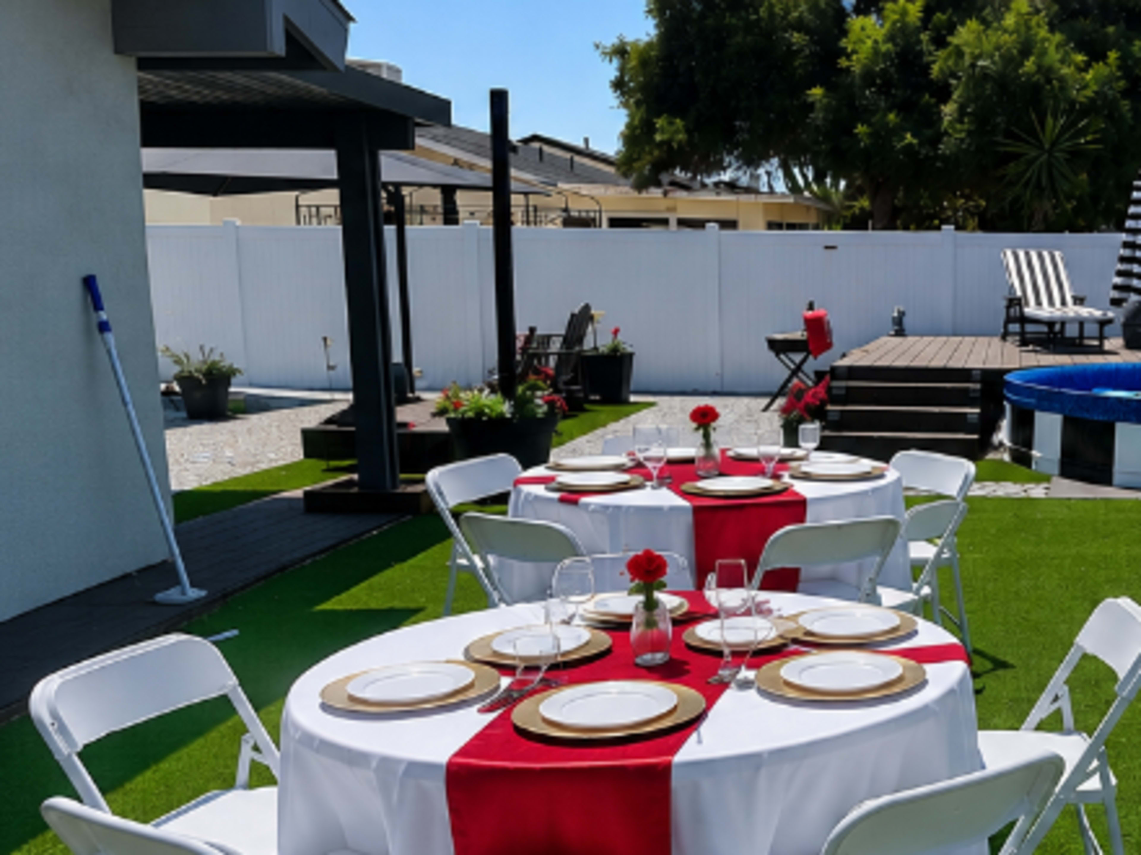 Tables and chairs