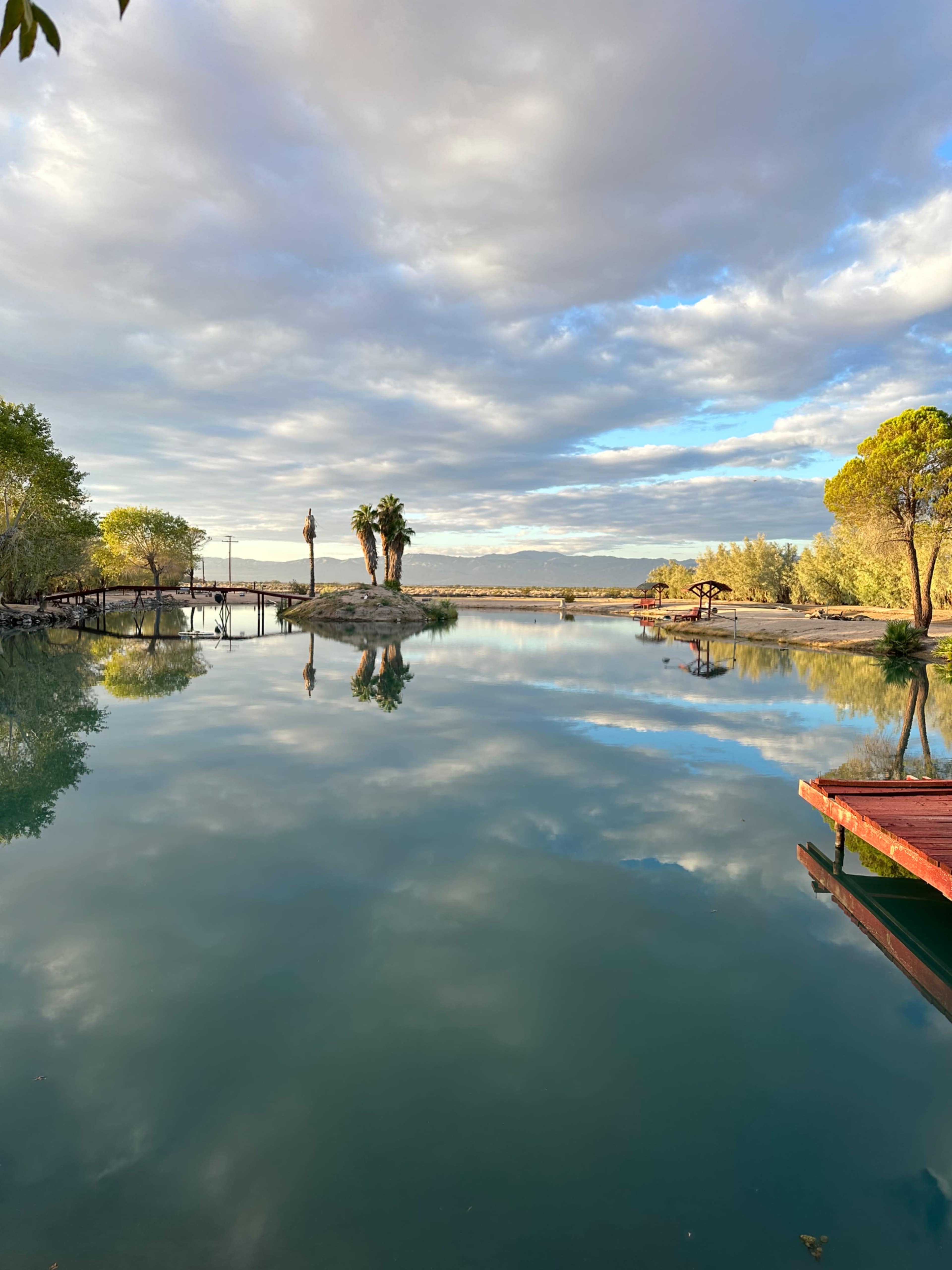 Oasis in the desert- Lake and mountain views Image in , Newberry Springs, CA