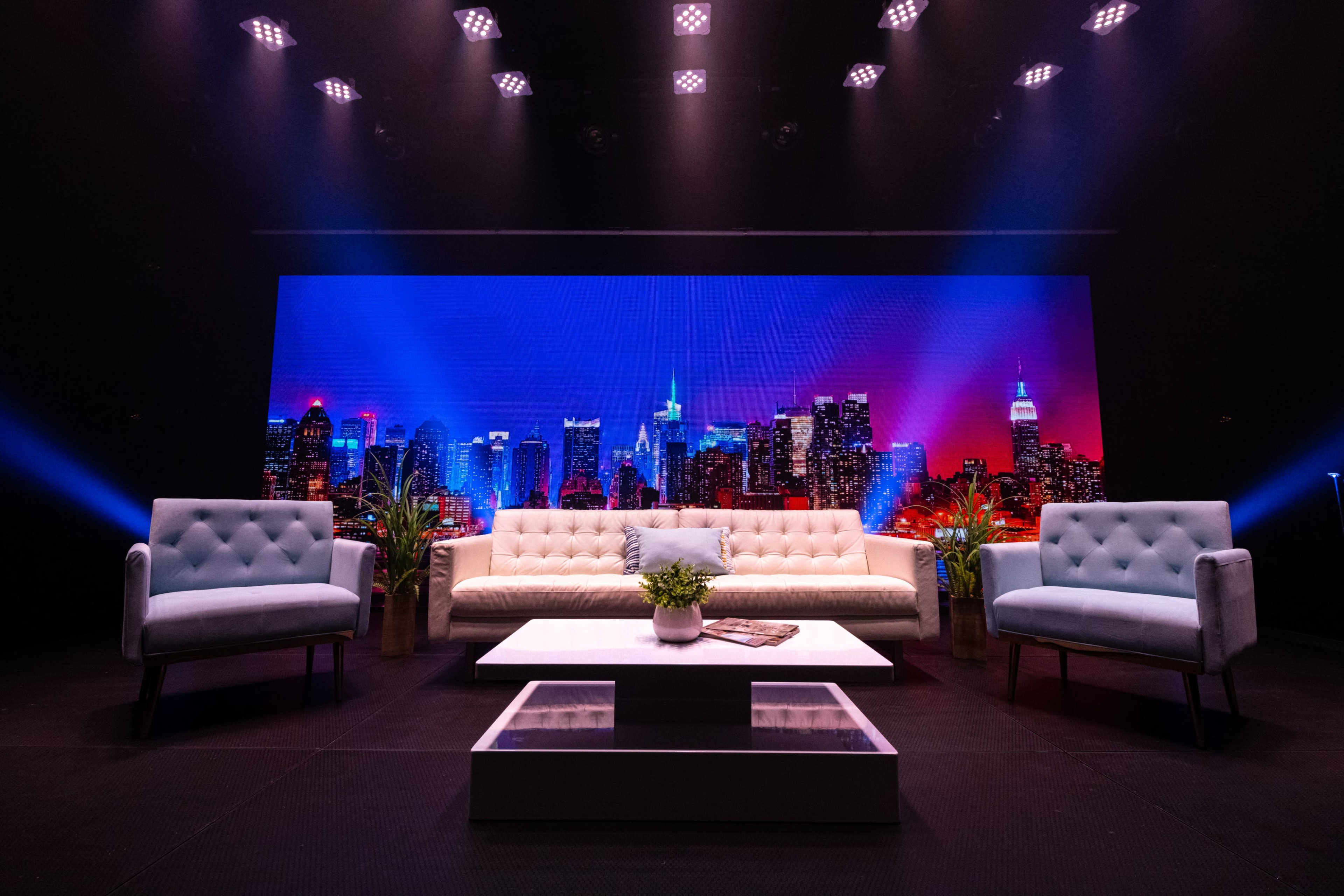 Media and Performance Studio with Large Stage and Video Wall Image in Farmers Branch, Farmers Branch, TX