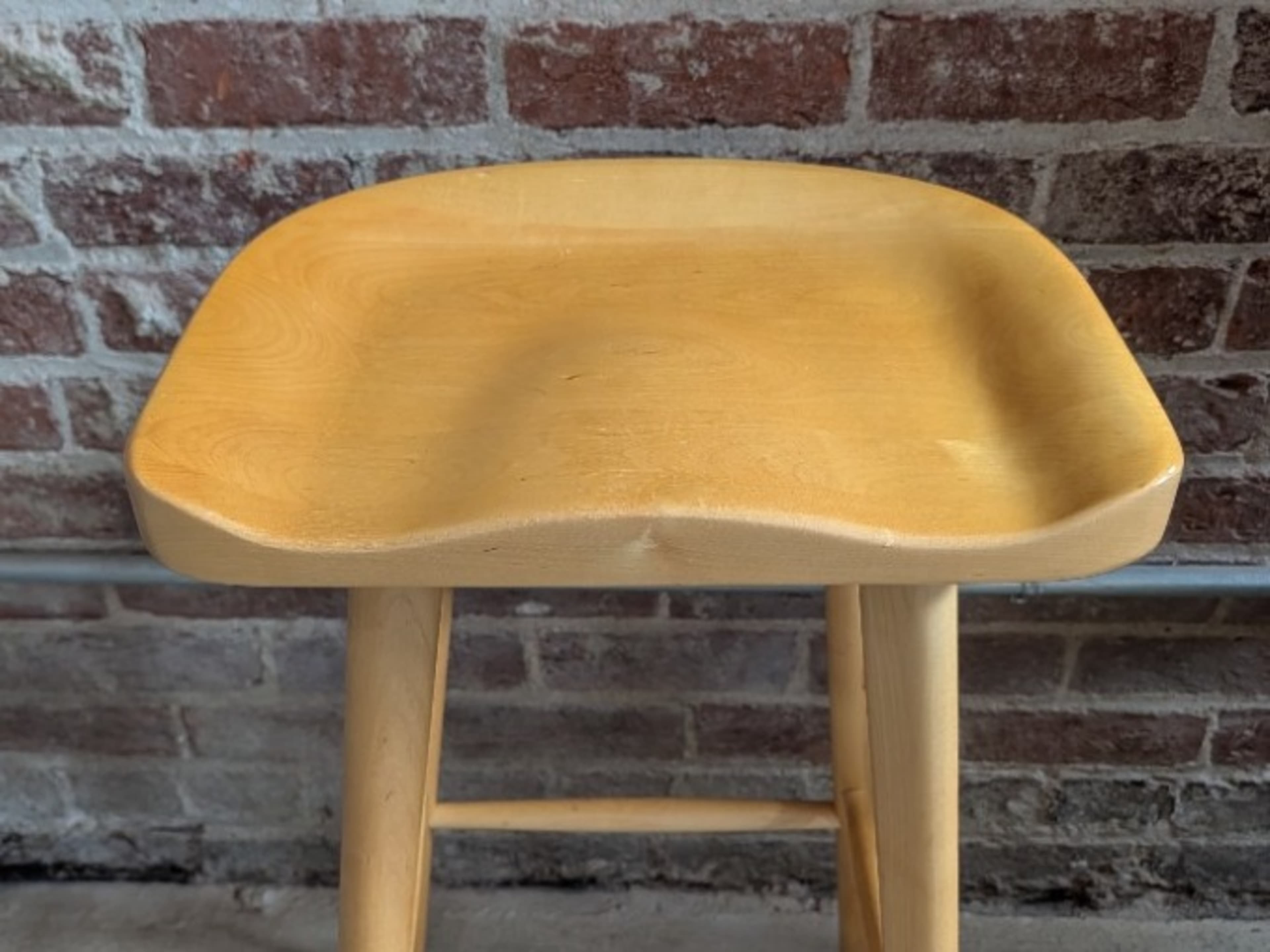 Wood Saddle Stool