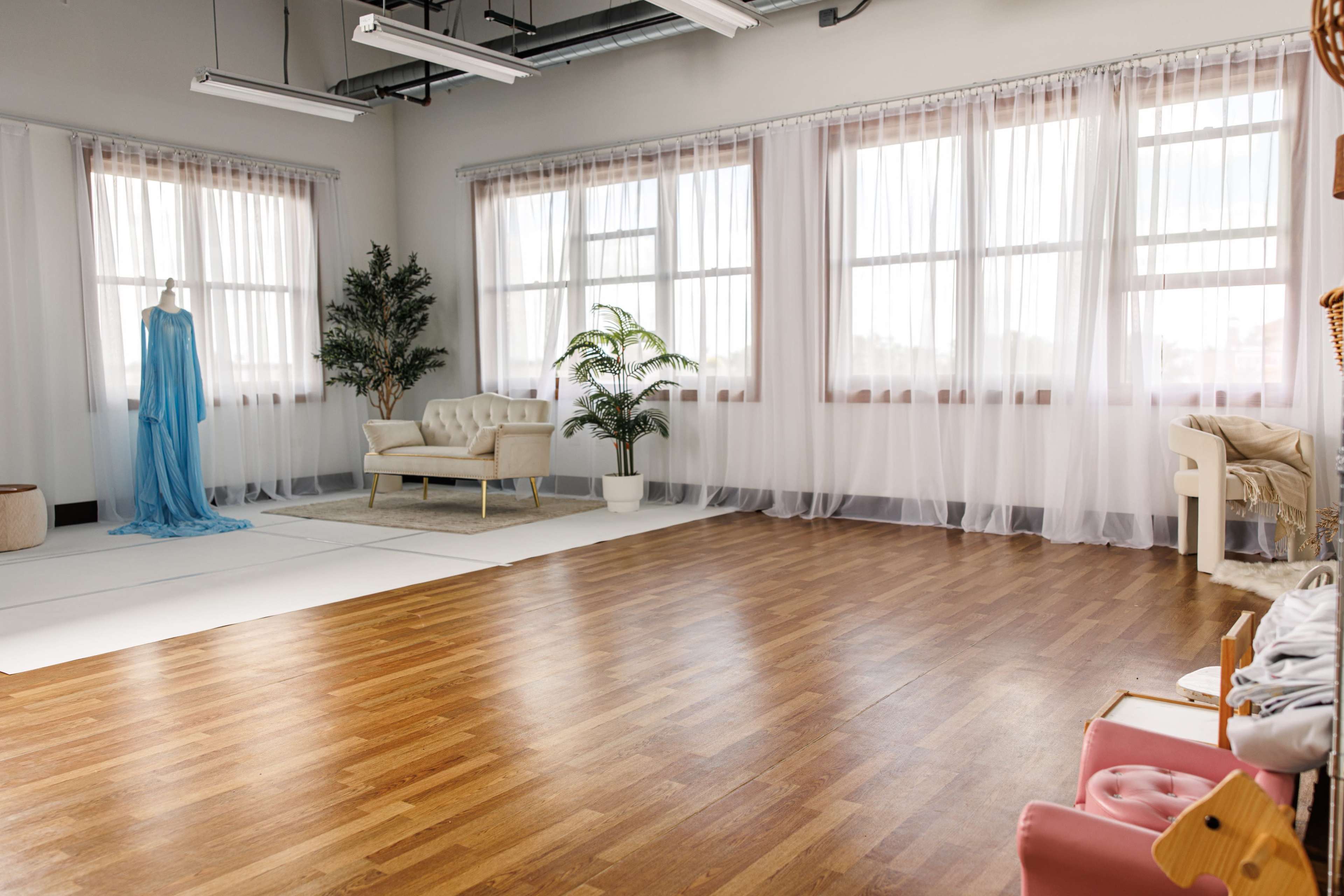 Natural light Loft Studio with Large Windows for Photography & Content Image in St. Charles Township, South Elgin, IL