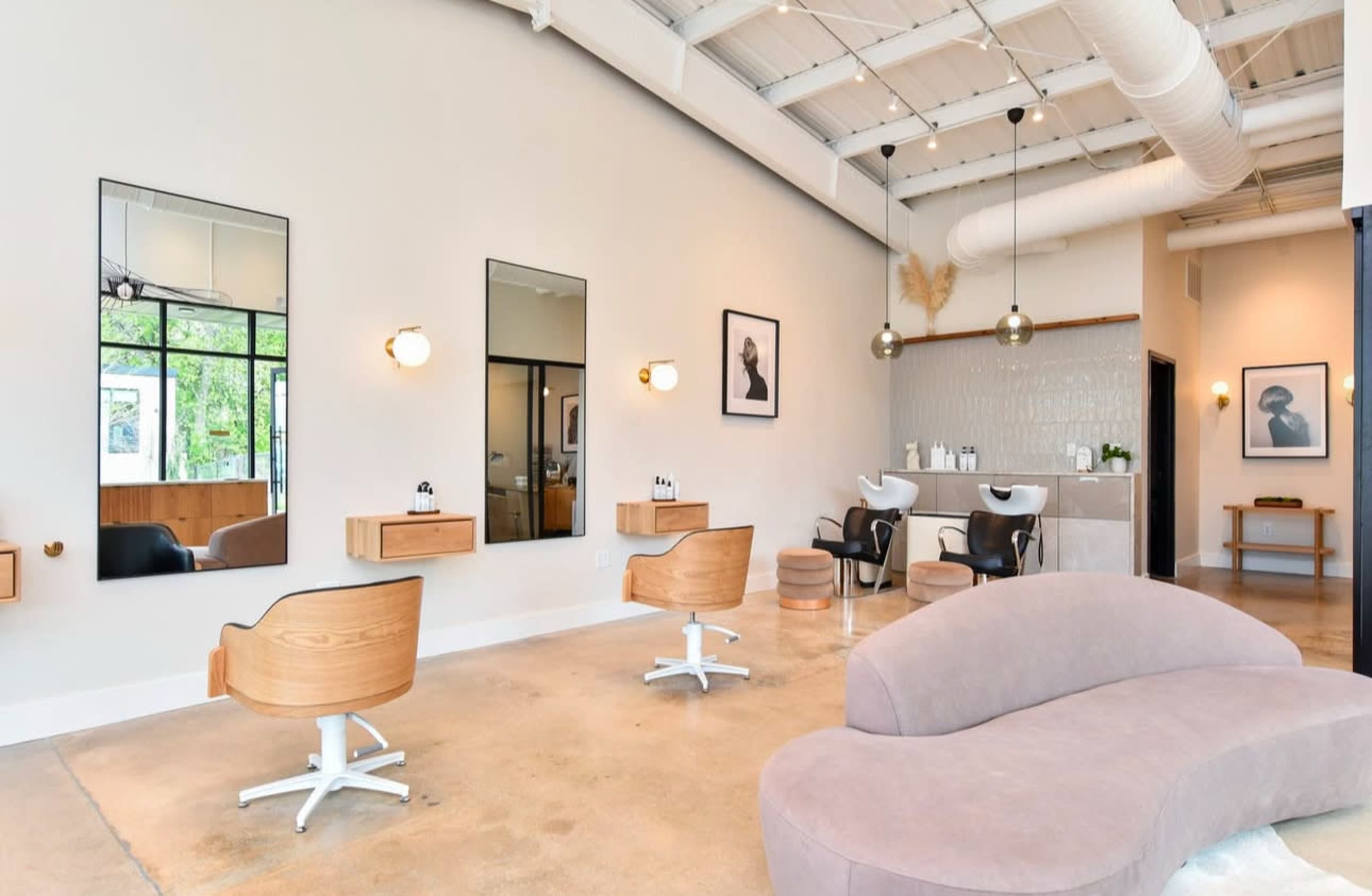 Industrial, Japandi aesthetic studio and salon. Image in Nicholtown, Greenville, SC