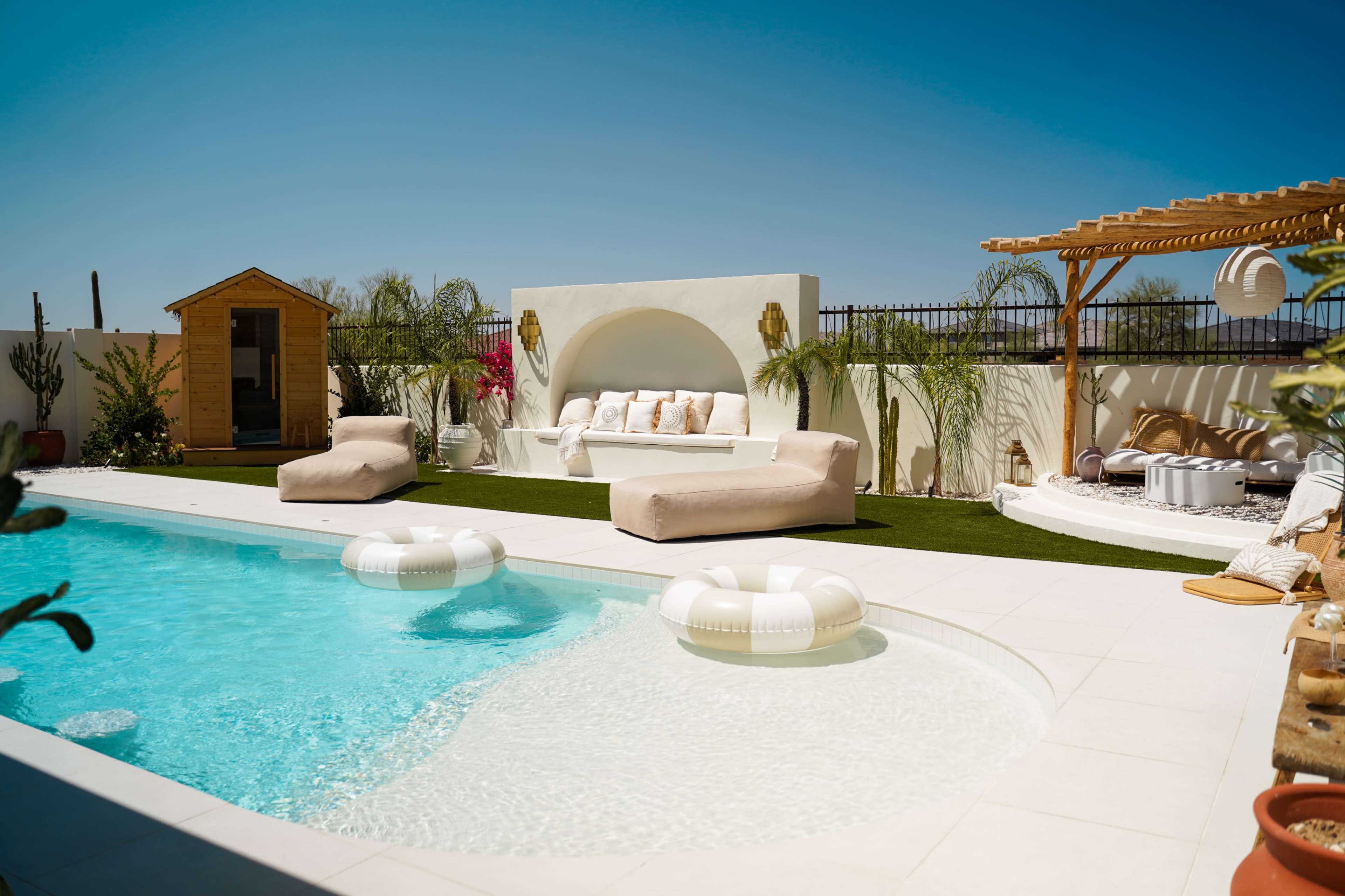 Luxury Private Backyard Oasis with Sauna - Bali Resort Vibes Image in Desert View Village, Phoenix, AZ
