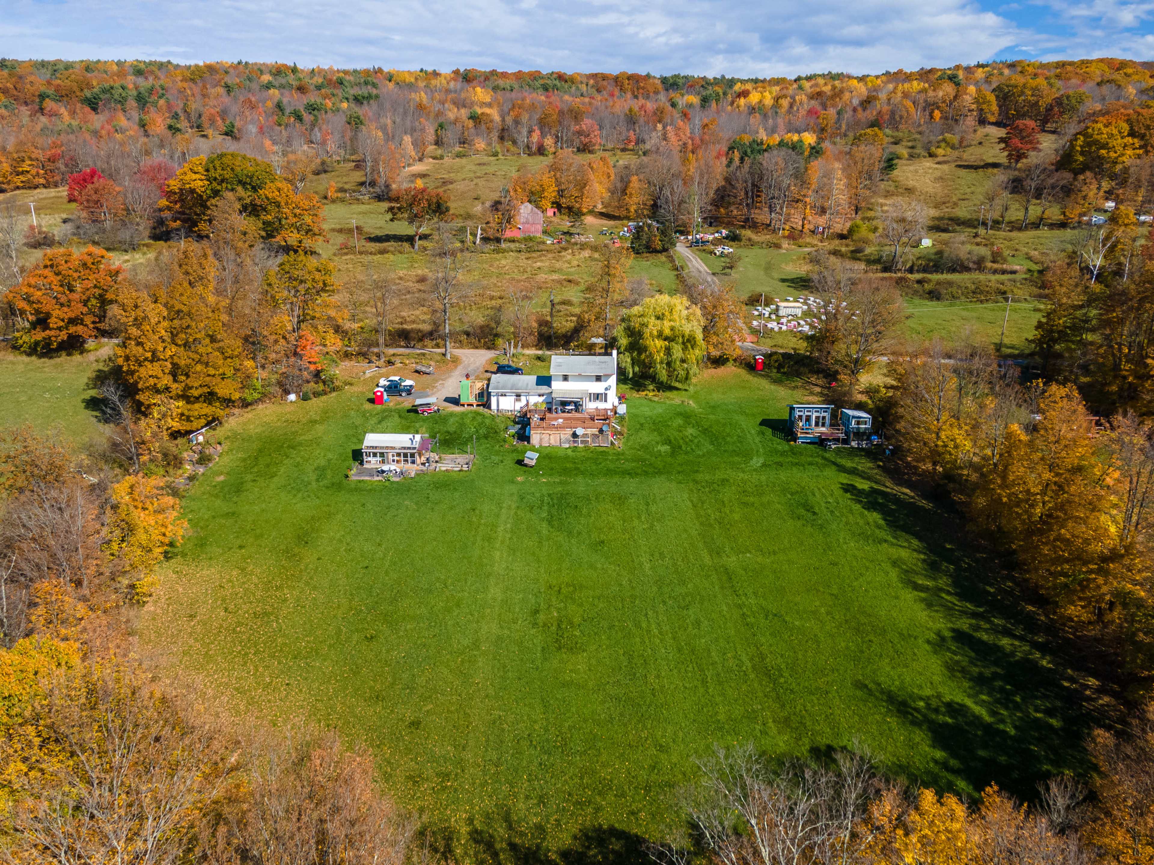 Country Home with 3 Additional Unique Tiny Houses and Barn Image in , Preston Hollow, NY