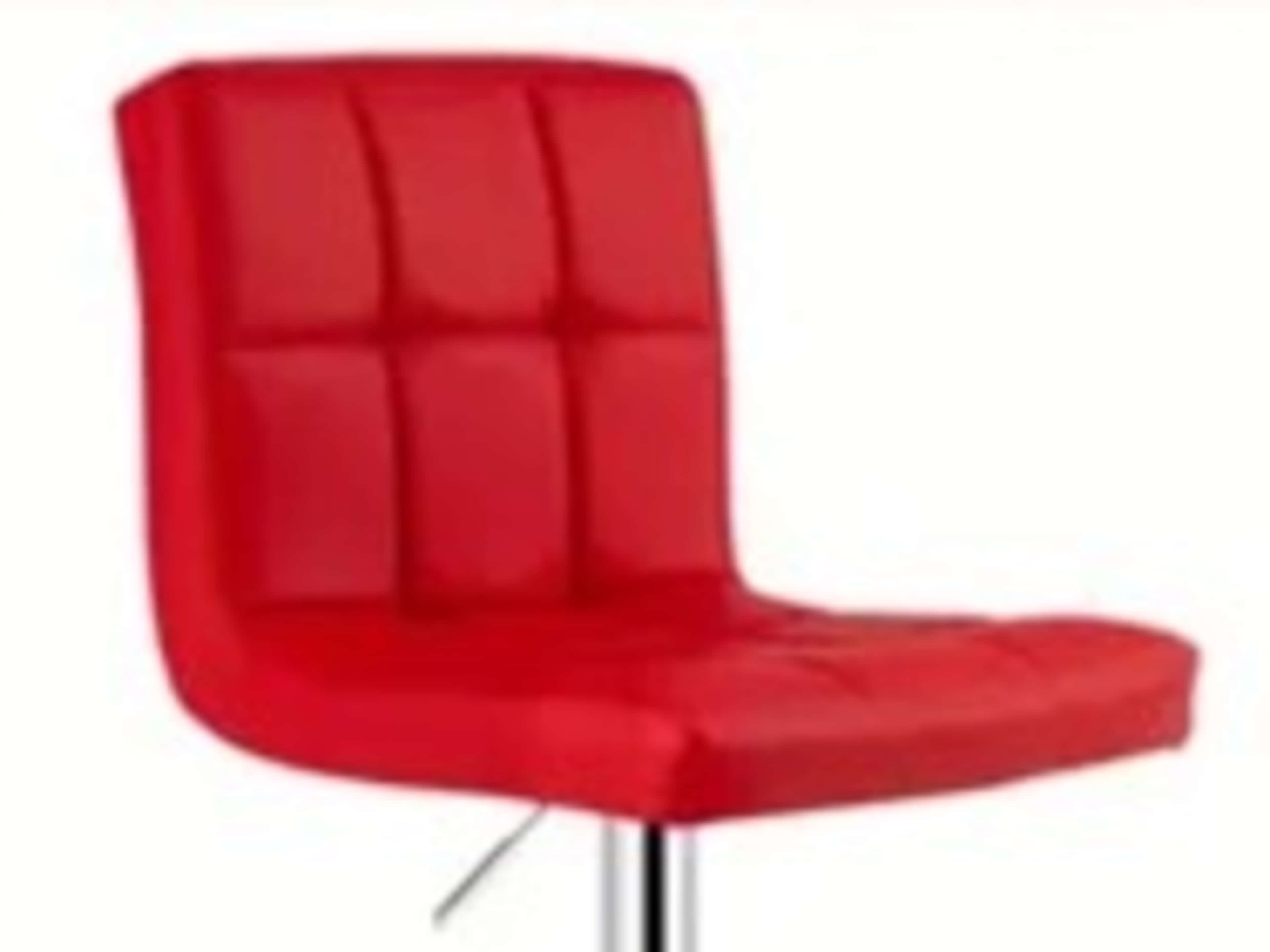Red Adjustable Bar Stool
