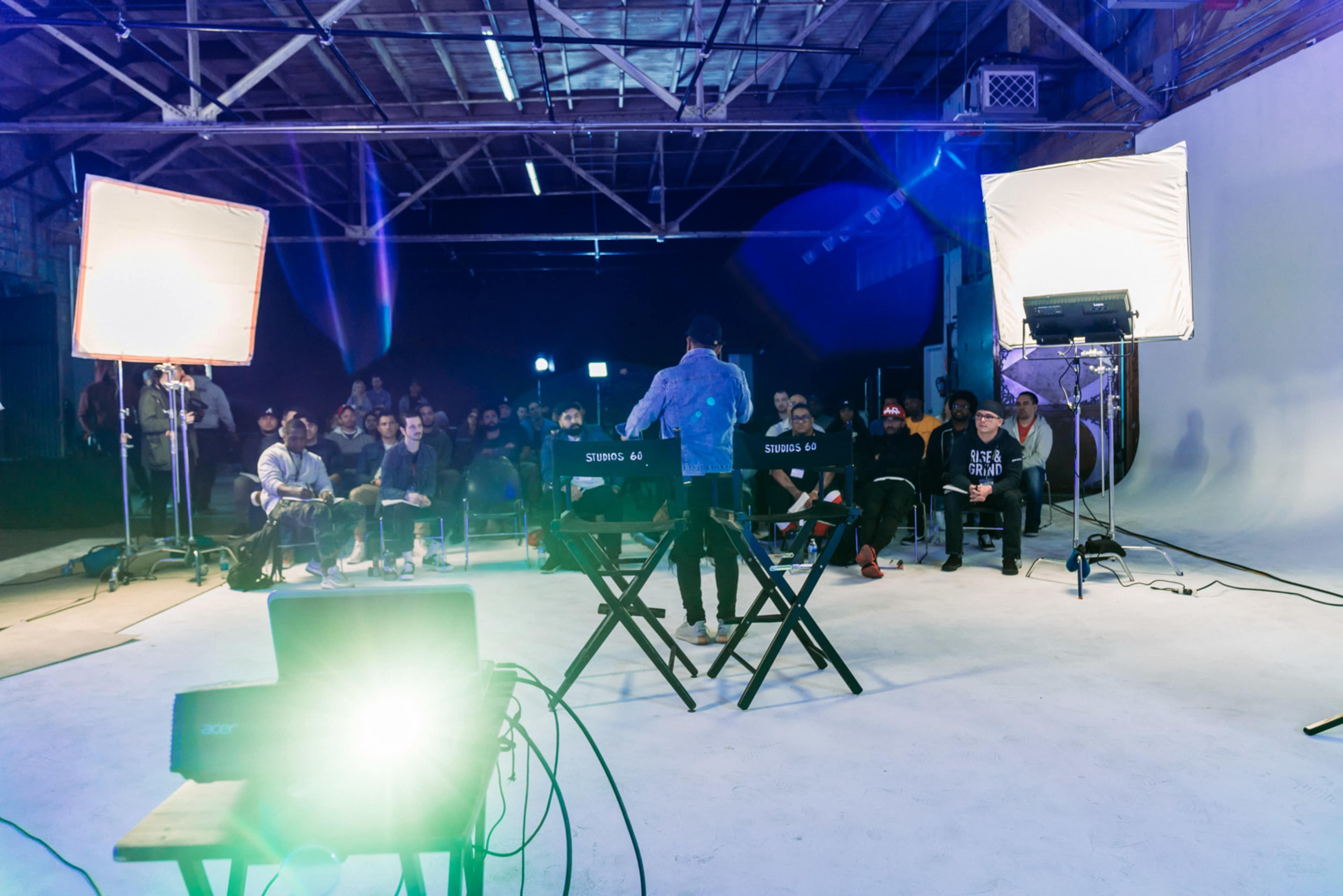 3 Wall CYC Stage for Offsites in Los Angeles Warehouse Image in South Los Angeles, Los Angeles, CA